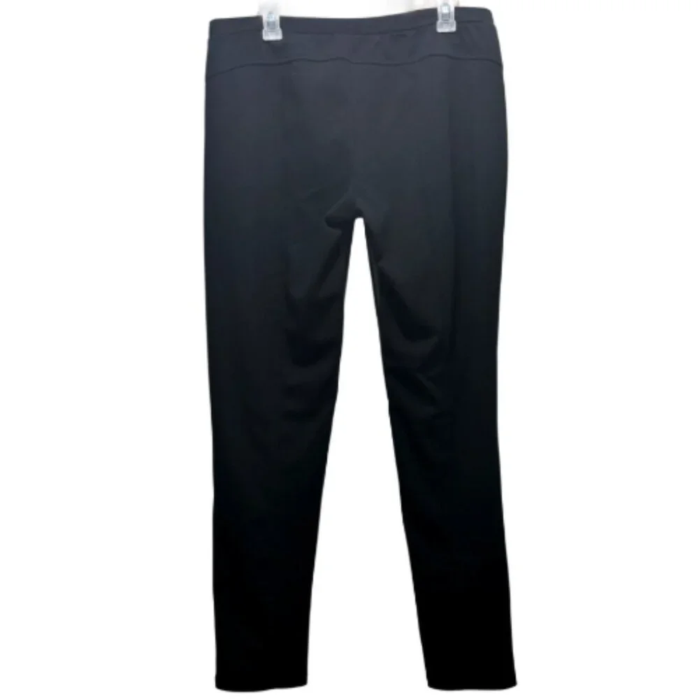 Women Black Faux Leather Pants Size LP